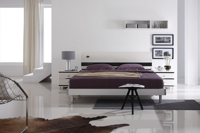 现代板式套房成套家具 MDF亮光油漆与烤漆工艺完美结合